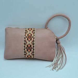 Cute Braided Ring Tassel Handle Wristlet